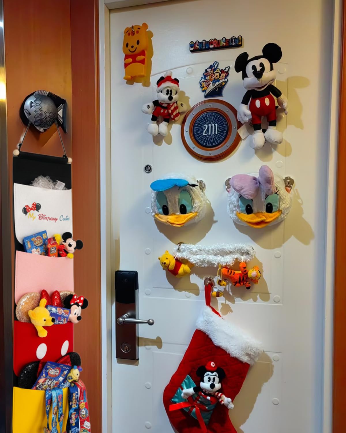 Sussie Daddy birthday cruise door design catches attention with bold colors.