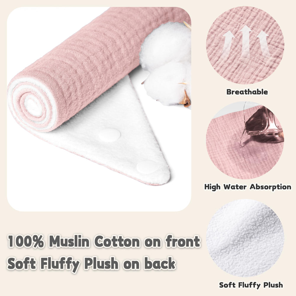 Susurration pink adjustable-snaps bib demonstrates flexible fit for growing babies