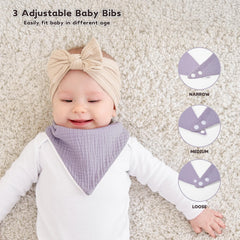 Susurration pink on-baby bib shows unisex style matching any outfit
