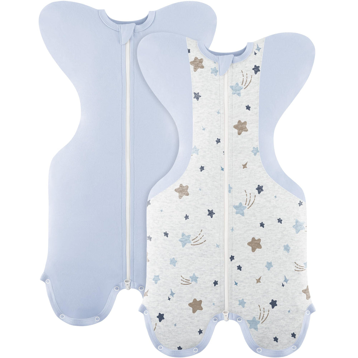 Susurration baby sleep sack arms-up pose supports self-soothing for calmer nights.