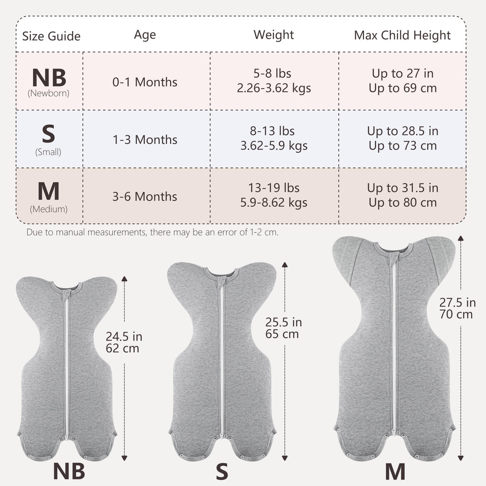 Susurration newborn sleep sack hip-healthy design with room for leg movement, supporting safe sleep.