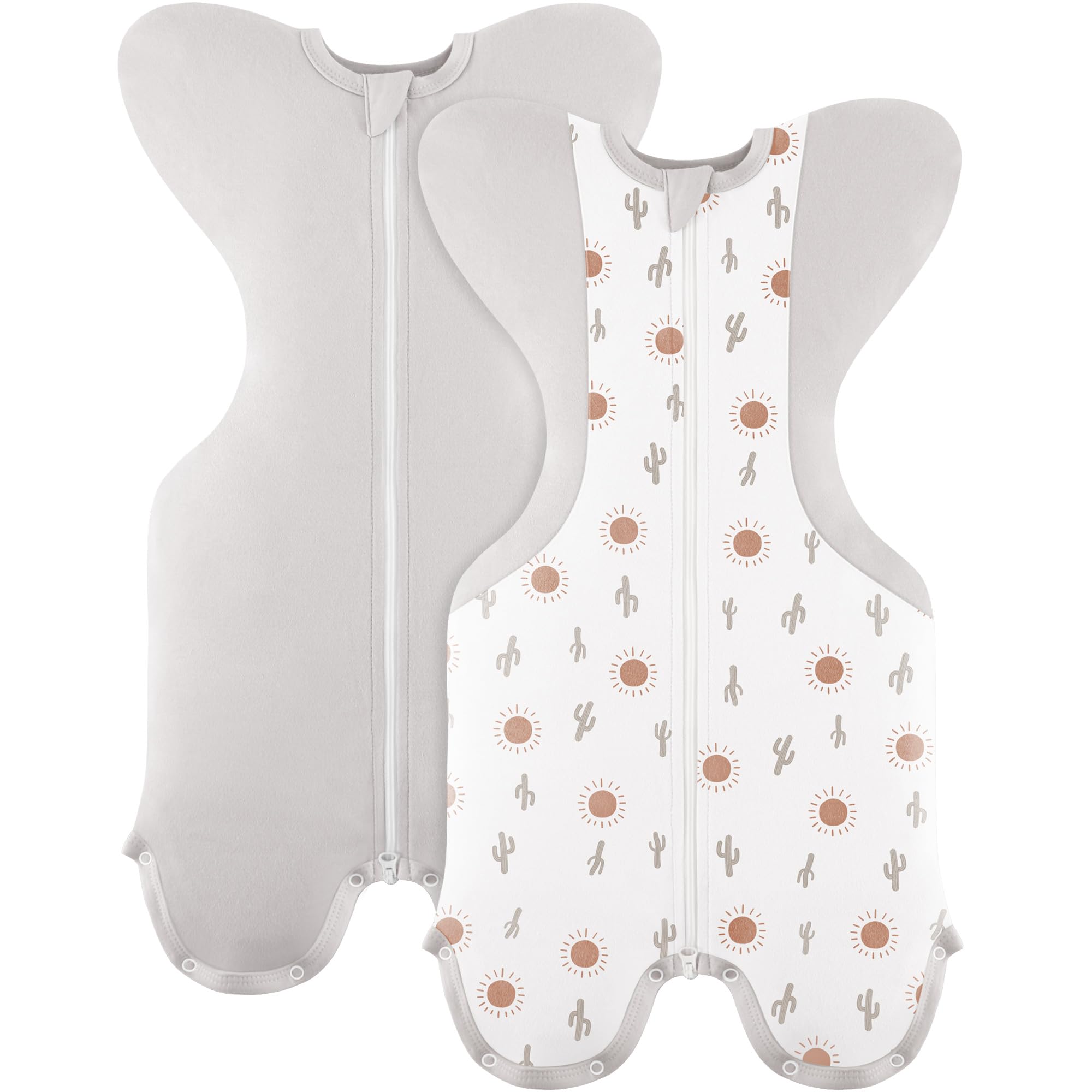 Susurration baby sleep sack demonstrates newborn arms-up pose for self-soothing sleep.
