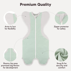 Susurration Baby Sleep Sack swaddle closeup highlighting soft fabric and self-soothing design