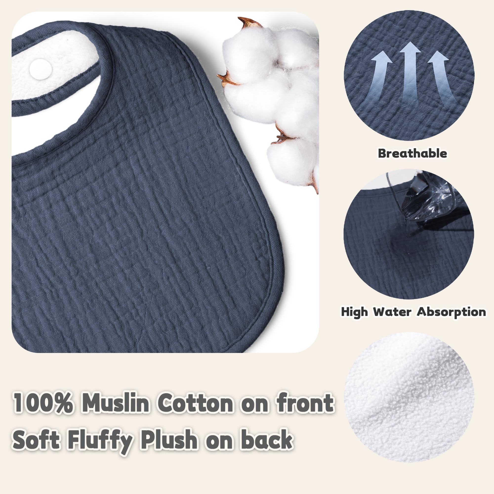Susurration blue adjustable snaps demonstrate growing with baby and secure fit