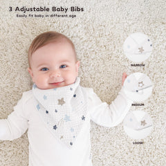 Susurration dual-layer bib with front muslin and plush backing for better absorption