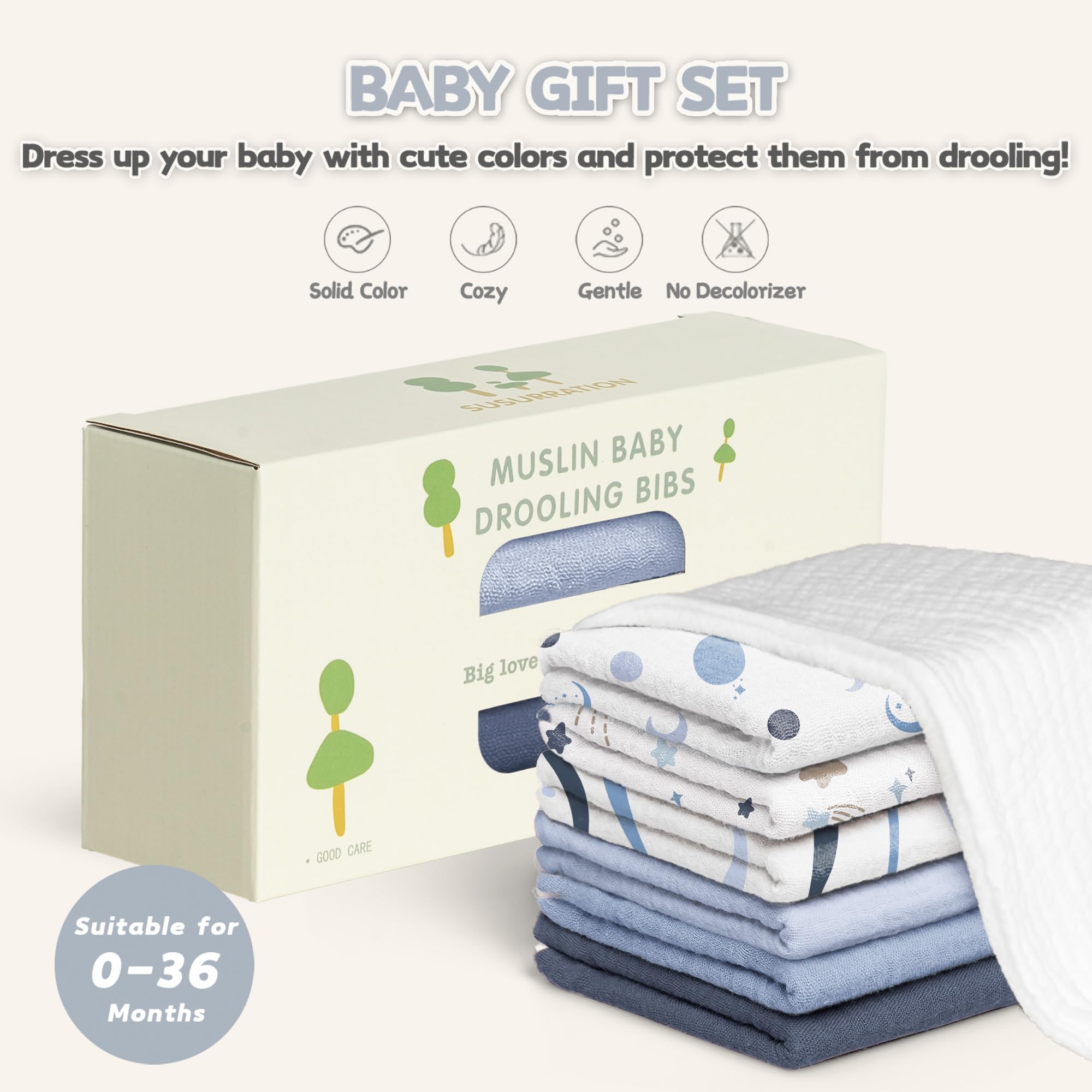 Susurration gift-ready bib set ideal for new parents