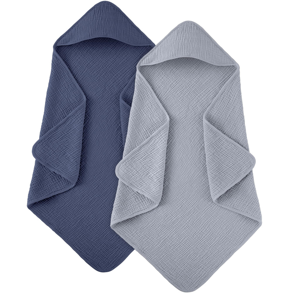 Susurration hooded baby towel front view for newborns - cozy drying with soft muslin