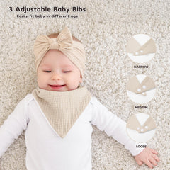 Susurration muslin baby bib closeup absorbent layer demonstrates high absorption during drool.