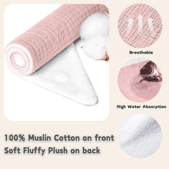 Susurration muslin baby bib for spills and messes during feeding or burping.