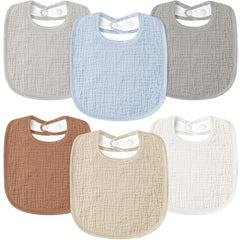 Susurration muslin baby bib front view shows absorbent daily-use protection.