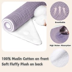 Susurration Muslin Baby Bibs unisex-colors image shows versatile styling for boys and girls.