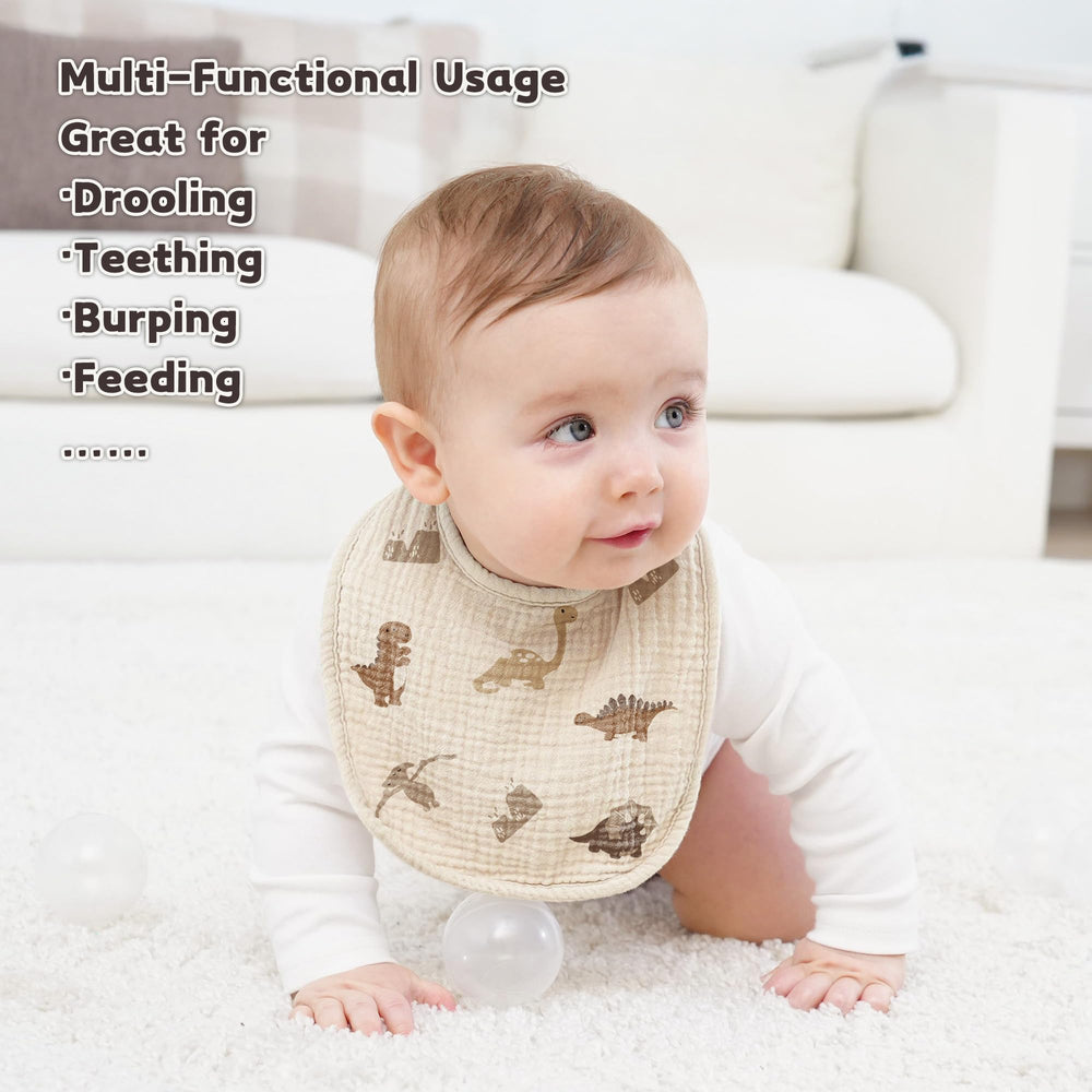 Susurration muslin baby drool bib dual-layer absorbent design keeps clothes dry