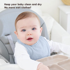 Susurration muslin baby drool bibs plush backing for extra moisture protection