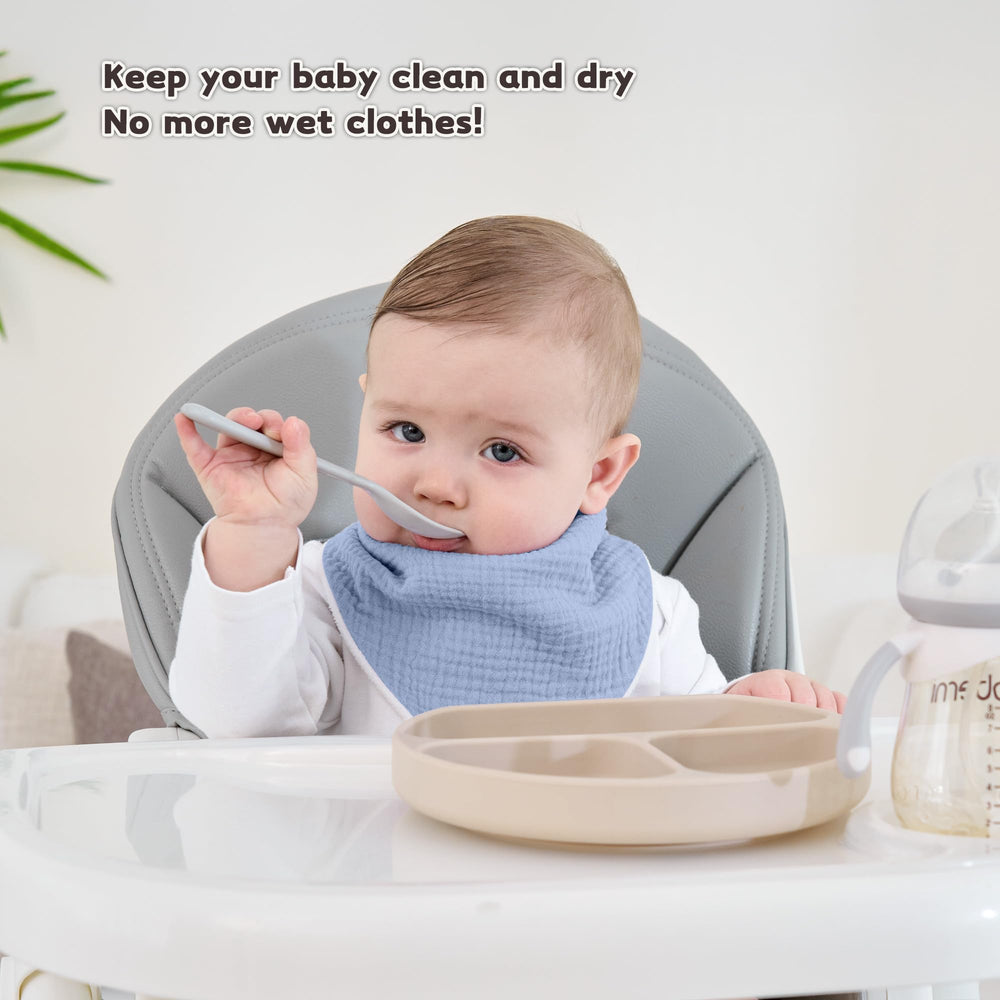 Susurration bibs with soft plush backing for skin-friendly comfort