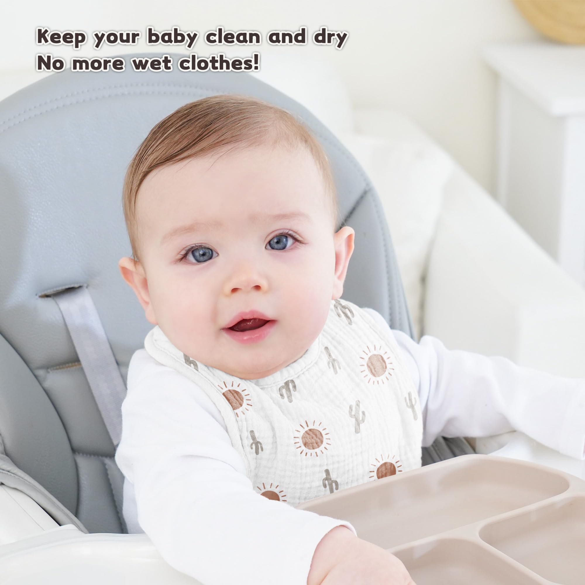 Susurration muslin bib unisex stylish colors coordinate with outfits