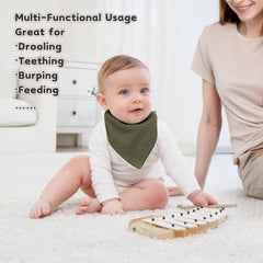Susurration muslin baby drool bibs soft plush back aids splash-free meals.