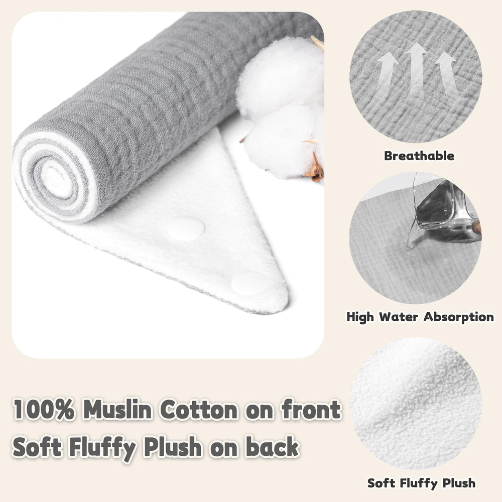 Susurration muslin baby drool bibs unisex colorful design matches any outfit.
