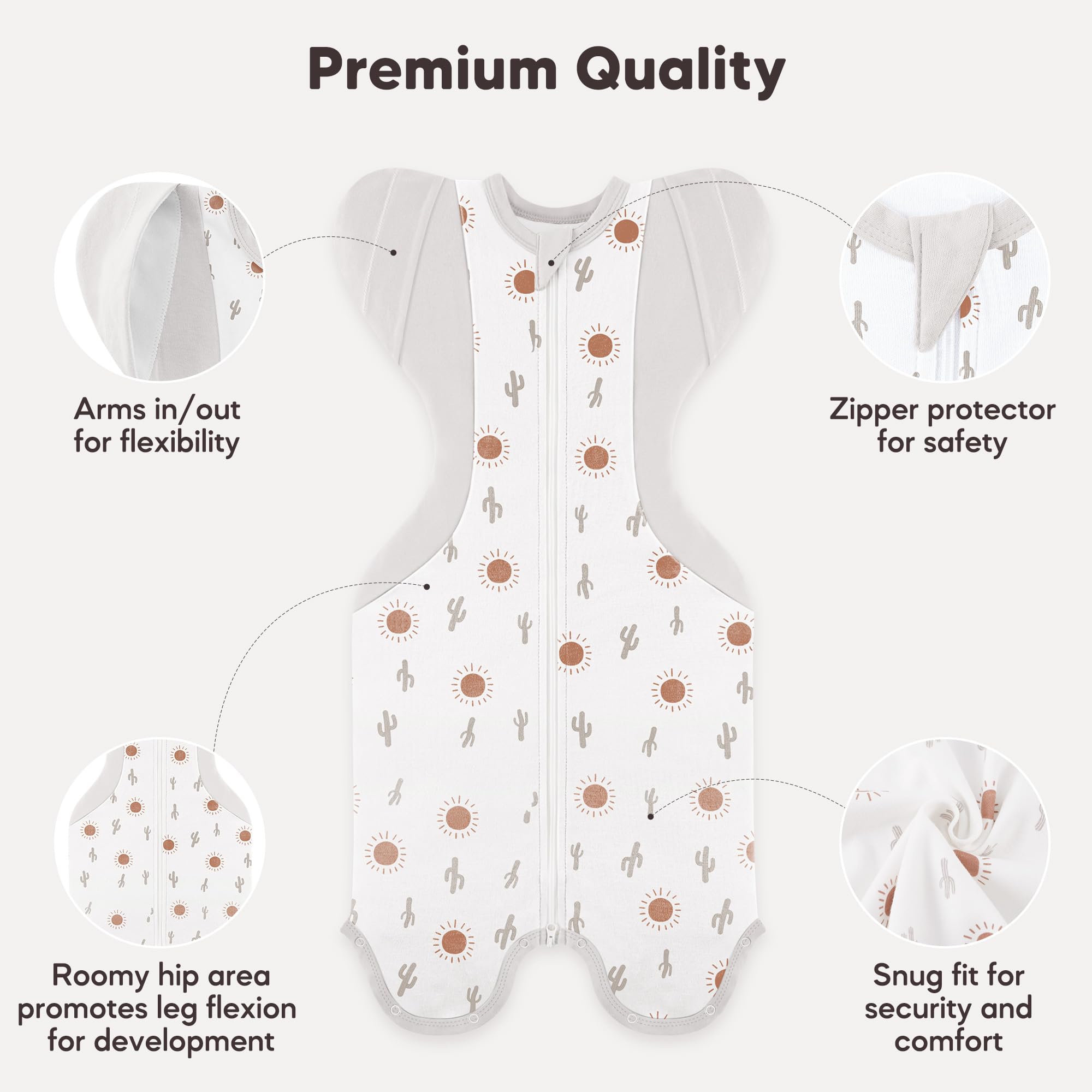 Susurration sleep sack arms-up design supports natural self-soothing during naps