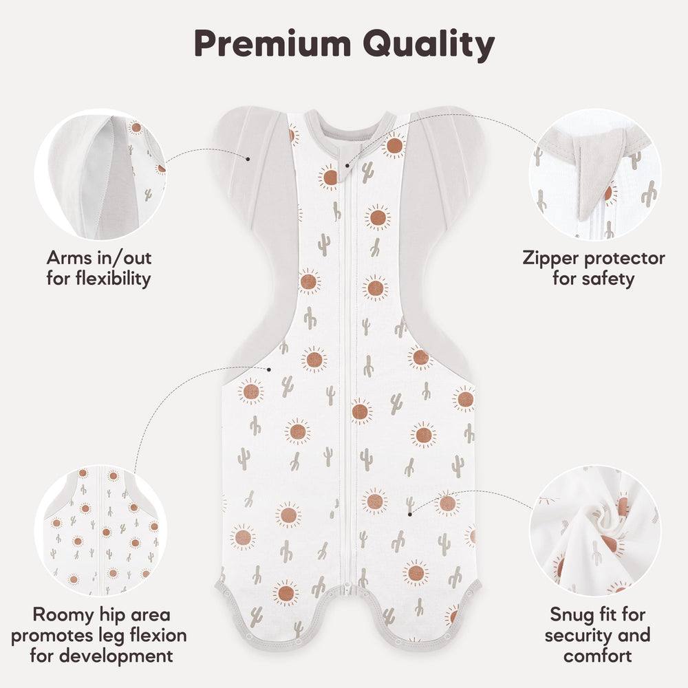 Susurration sleep sack arms-up design supports natural self-soothing during naps