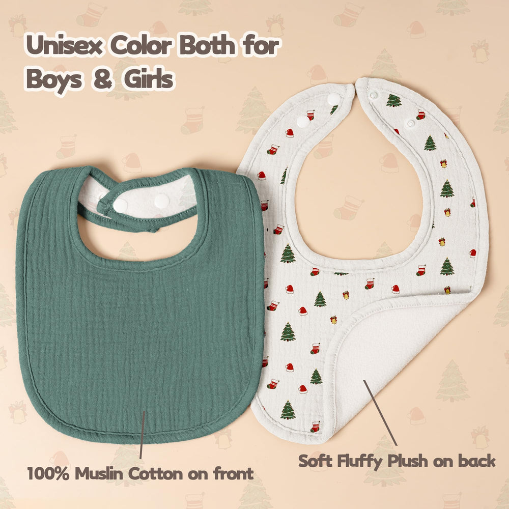 Susurration unisex bibs make a thoughtful baby gift option.