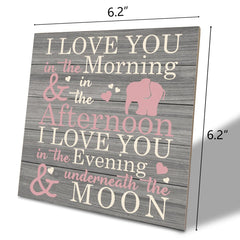 SUSZDOU Elephant wood sign for nursery as a charming focal point in baby girls room