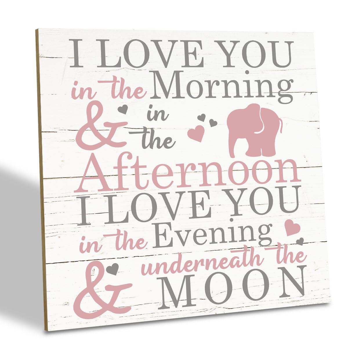 SUSZDOU Love Sign elephant nursery wood sign for baby decor and gentle nursery charm
