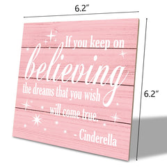 SUSZDOU wood sign on easel display for tabletop nursery decor and positive reminders.