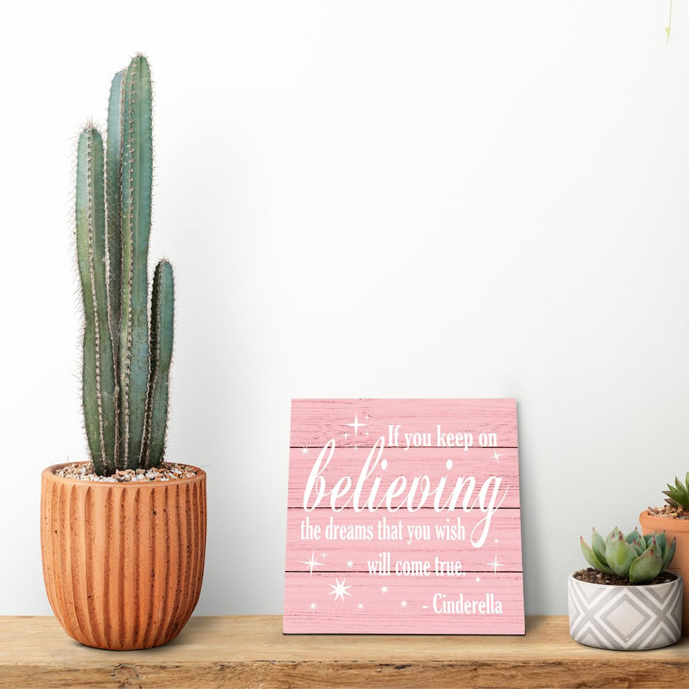SUSZDOU inspirational quote wood sign features uplifting message for daily motivation.