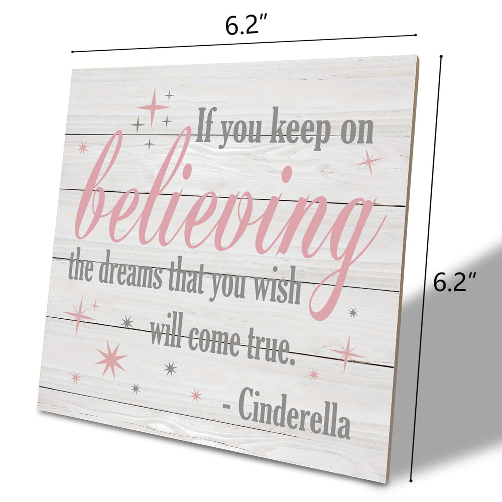 SUSZDOU princess shelf decor wood sign adds charm to a nursery.