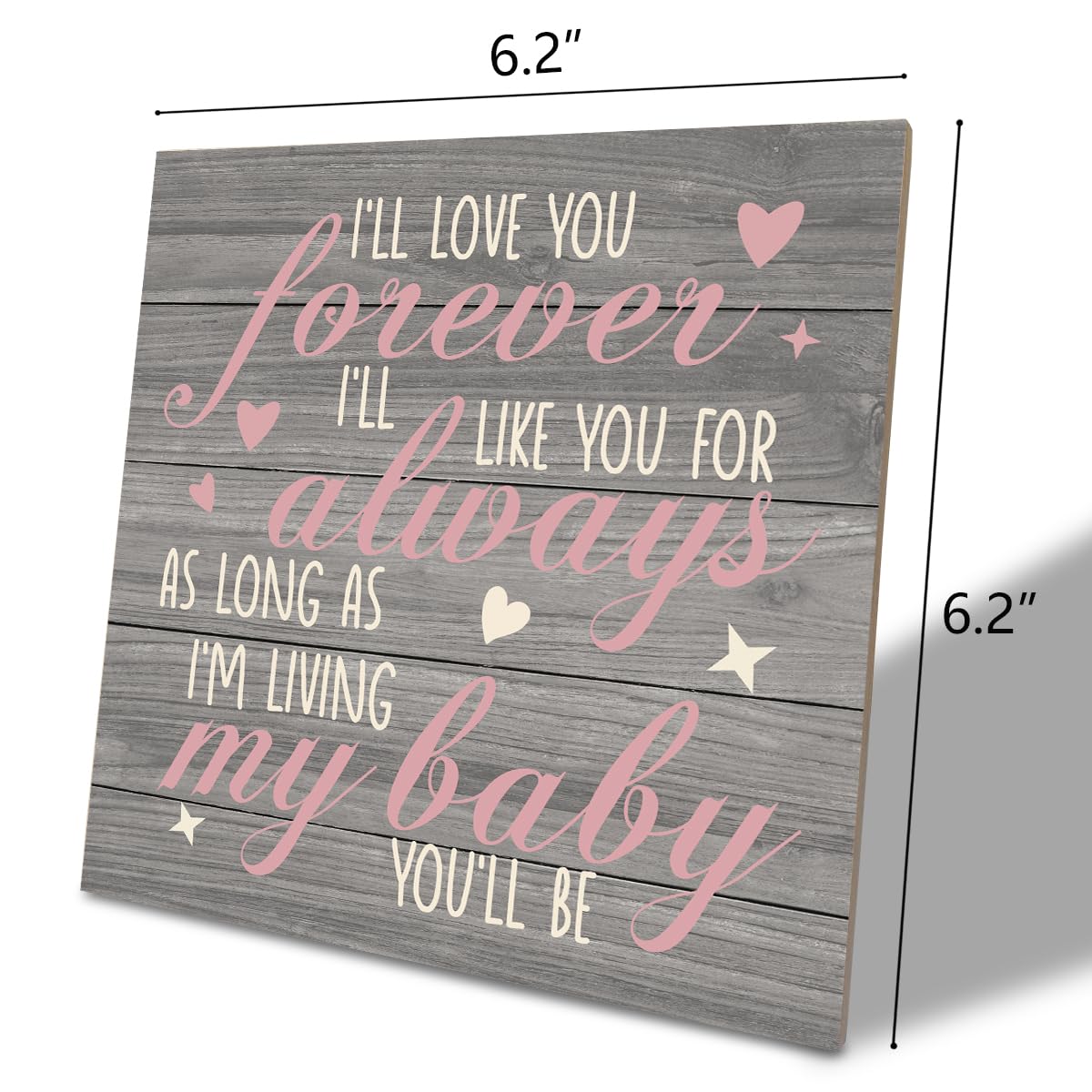 SUSZDOU rustic wood sign for tabletop display, perfect as a cozy shelf accent.