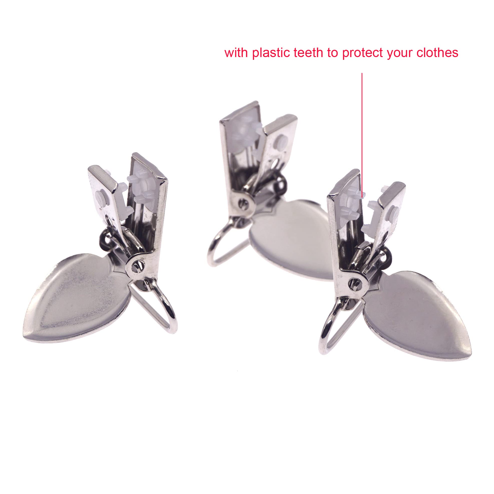 Sutoyuen 1-inch heart clip closeup showing sturdy iron body for DIY crafts