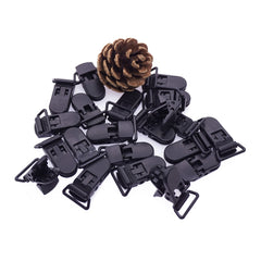 Sutoyuen 25-pack pacifier clips in black for DIY baby projects