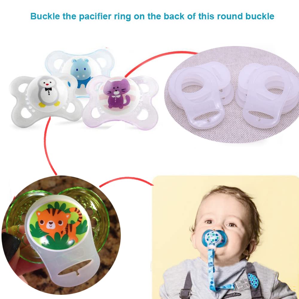 sutoyuen BPA-free silicone rings, 10-piece pack for versatile pacifier compatibility