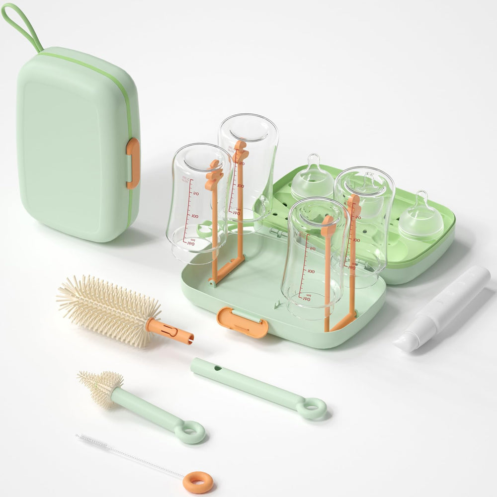 Suvast 7in1 travel bottle cleaner kit shown as a compact all-in-one travel solution.