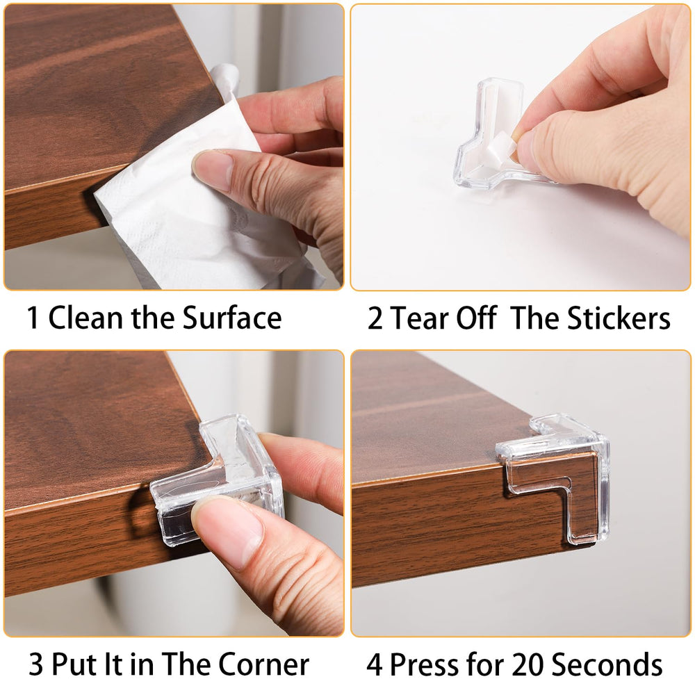 suyncyi furniture edge guards in soft material installed at a desk corner