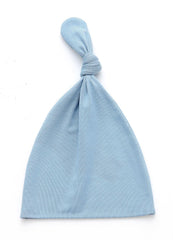 SUZEL newborn hat in dusty blue for warmth and snug fit