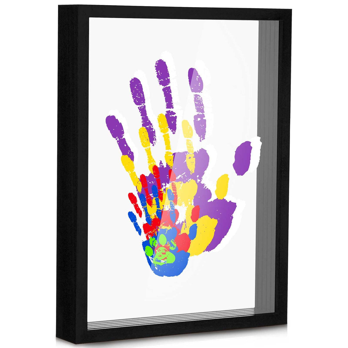 Suzile handprint kit frame showcases family memories in a stylish 9x12 display.