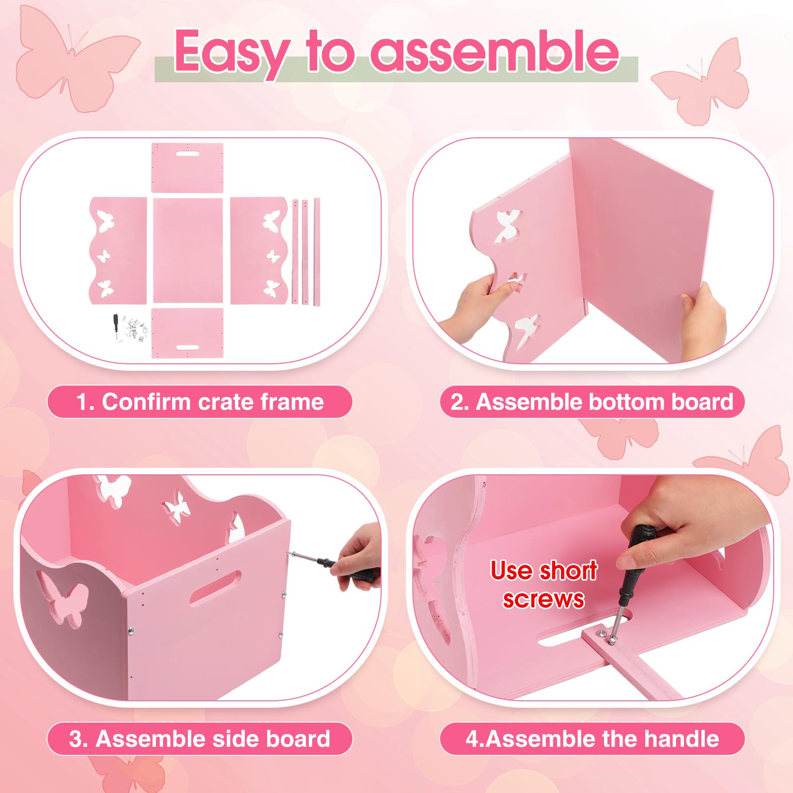 Suzile crate decorated with garland, example of bedside or shelf-ready baby decor.