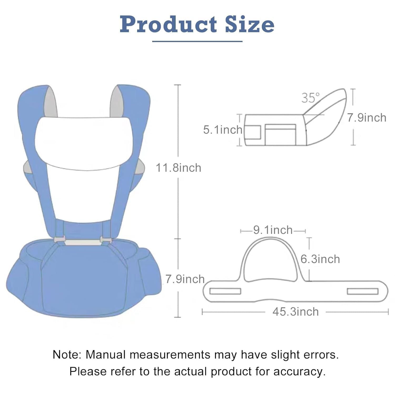 SVANE baby carrier front-facing blue: close bonding during exploration