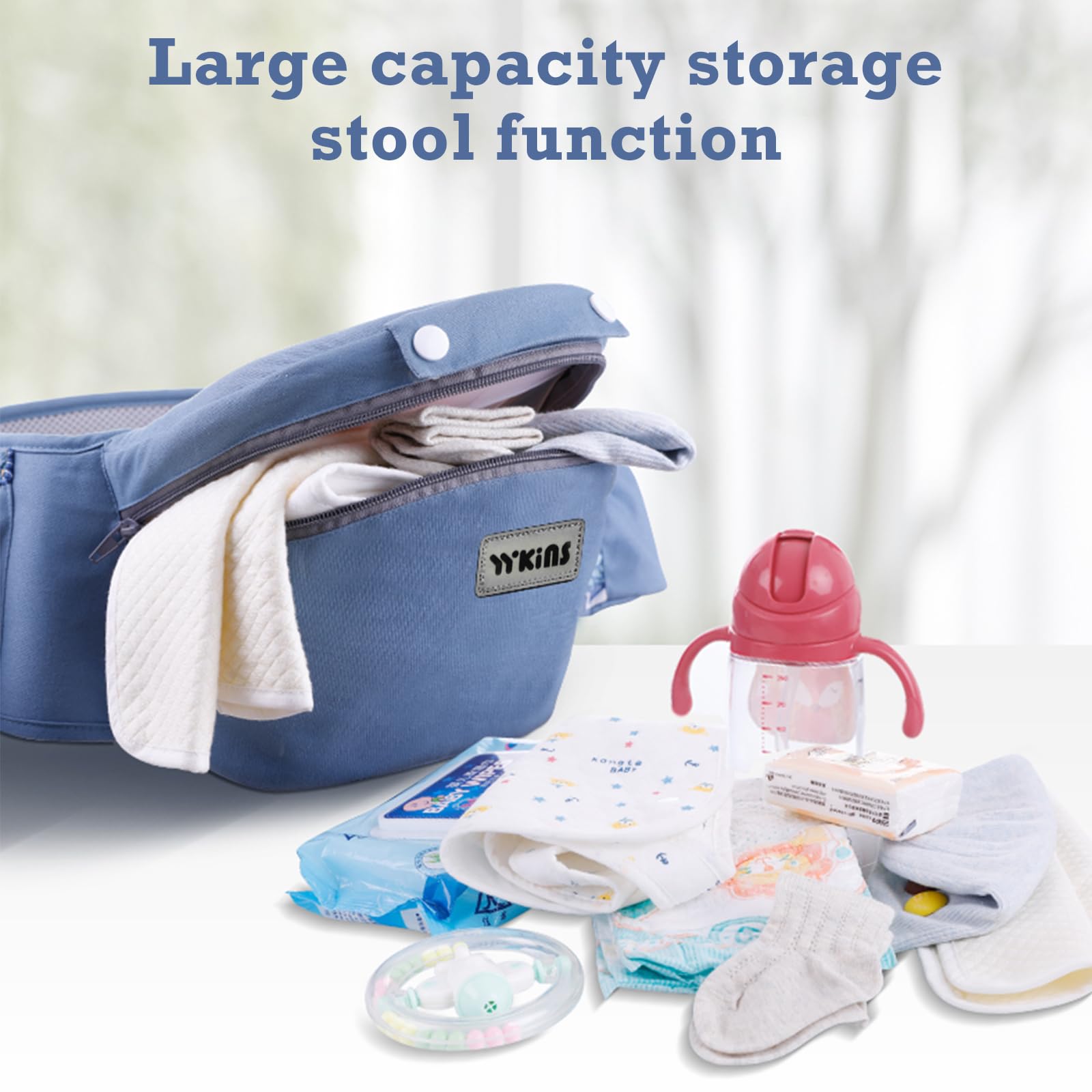 SVANE baby carrier windproof-back-panel blue: adaptable warmth for seasons
