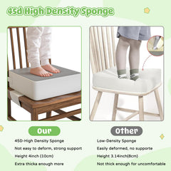 Svikibe booster seat uses 45D foam for supportive, comfortable seating.