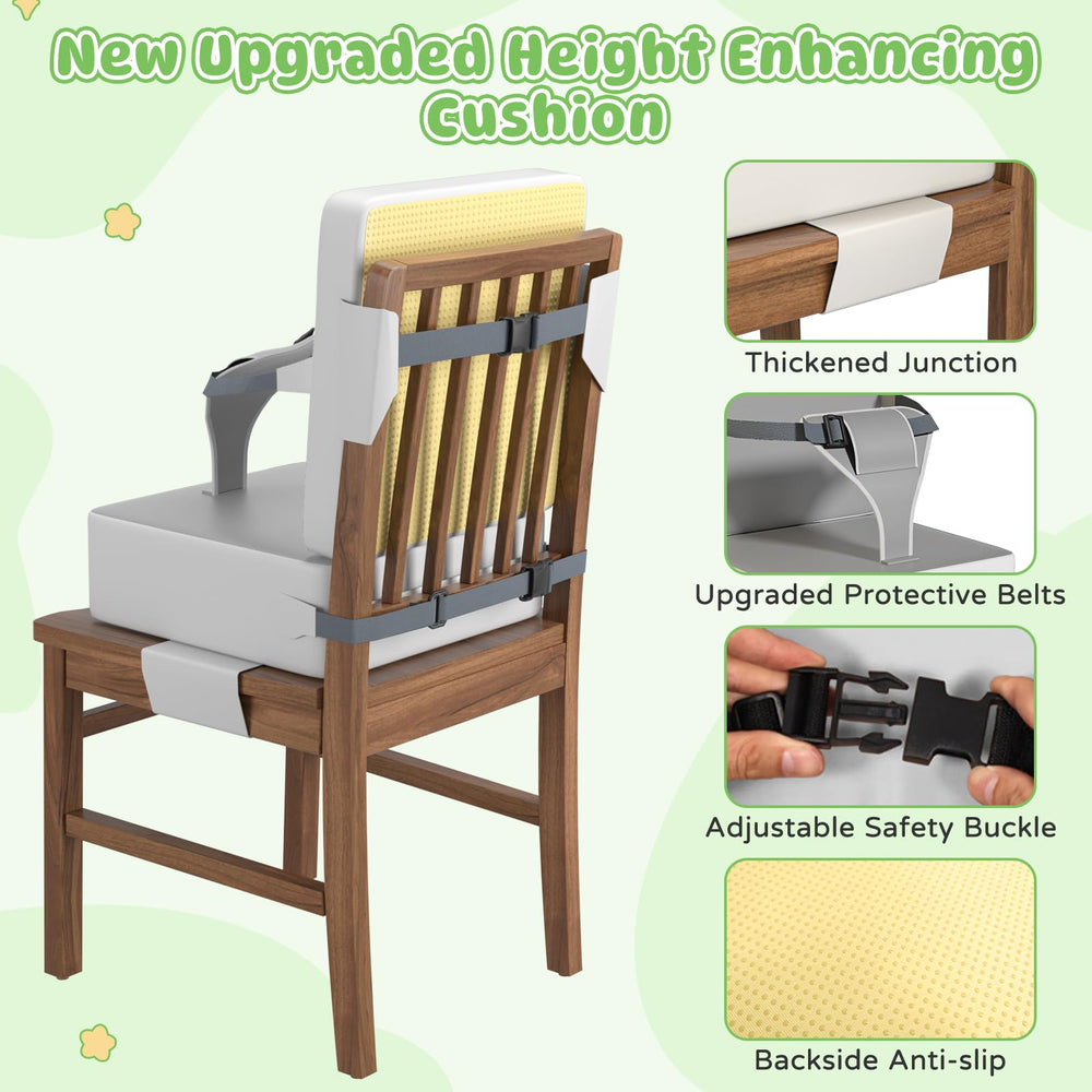 Svikibe booster seat is lightweight and travel-ready for dining anywhere.