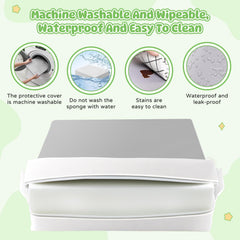 Svikibe booster seat waterproof cover keeps spills away and cleanup quick.