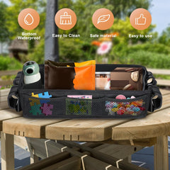 Svikipibe snack tray with grid storage keeps essentials organized.