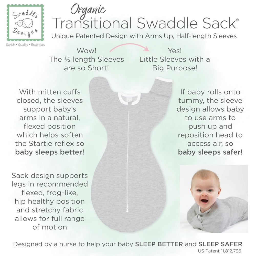 SwaddleDesigns Hip Healthy IDHI recognition signals safer hip positioning.
