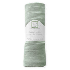 SwaddleDesigns Jadeite blanket with 123 Swaddle label for easy learning
