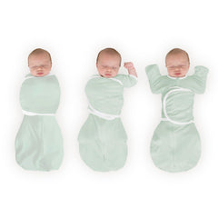 SwaddleDesigns Organic Omni Swaddle Sack arm-up sleeves for newborn comfort and secure wrap.