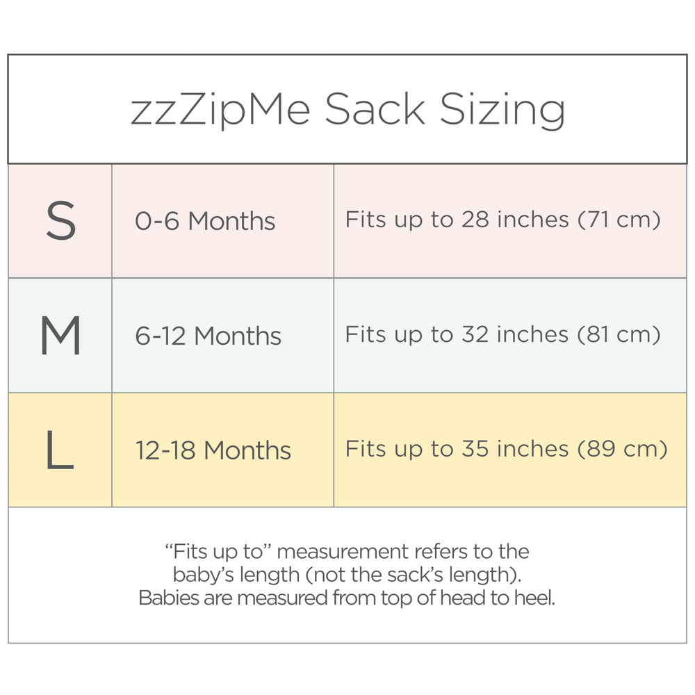 SwaddleDesigns size large 12-18m fit demonstrates generous leg room for growing babies.