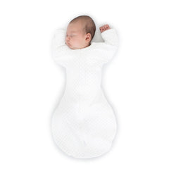 SwaddleDesigns Transitional Swaddle Sack arm-up sleeves Sterling Dots supports gentle self-soothing