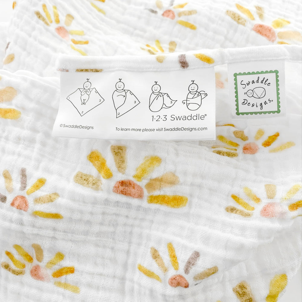 SwaddleDesigns watercolor sunny days portrait highlights 46x46 inch size for versatile use